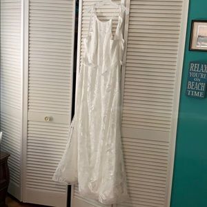 David’s bridal - white Floor length Wedding Dress